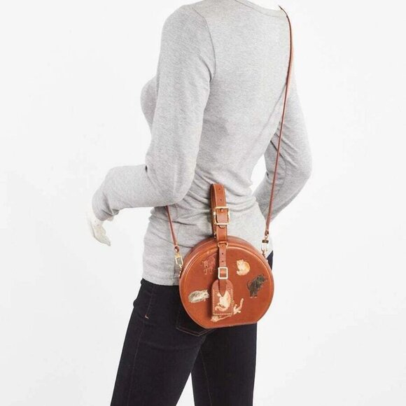 Louis Vuitton Tan Leather Petite Boite Chapeau Catogram Bag - Picture 2 of 12